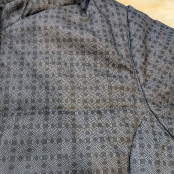 Lole Primaloft Grey Geometric Patterned Long Winter Jacket Women Size Medium - Picture 9 of 13